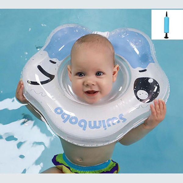 

life vest & buoy card button baby swimming neck ring tube safety infant bathing float circle summer inflatable water floating accessories