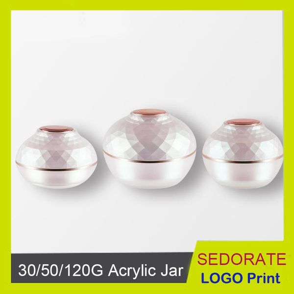 

storage bottles & jars sedorate 2 pcs/lot onion shape cream jar empty acrylic 30g 50g cosmetics refillable bottle travel container lw-c06