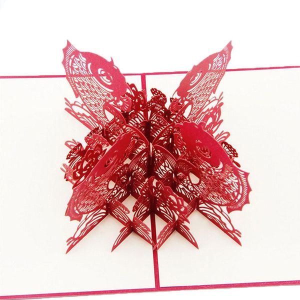 

greeting cards 3d up card chinese year fish surplus after christmas w0yf