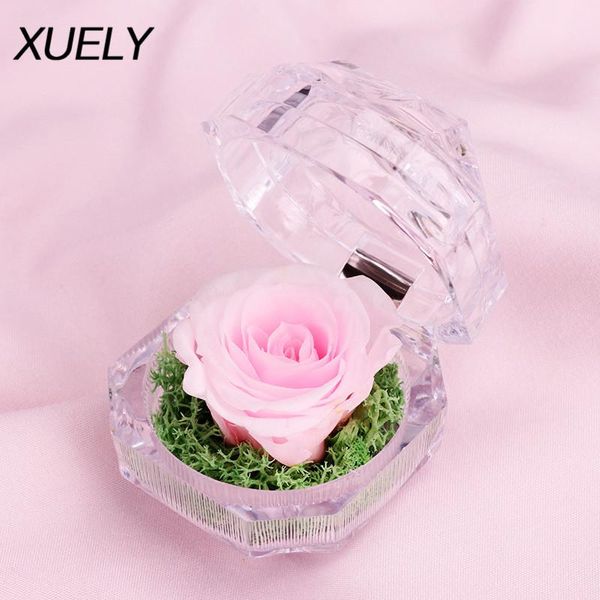 Dekorative Blumen Kränze Künstliche Blume Rose Ring Geschenkbox Freundin Kreativer Schmuck Valentinstag Mini Überraschung Weihnachten