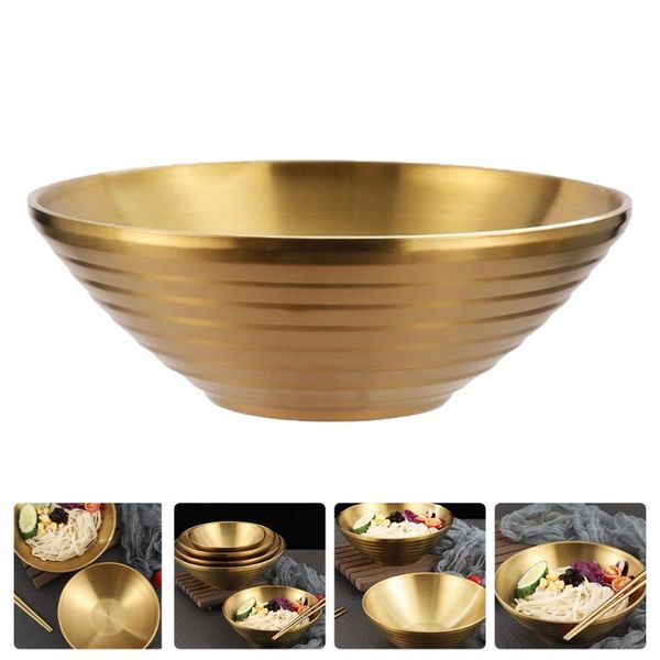 

bowls 1pc stainless steel bowl household instant noodle for home