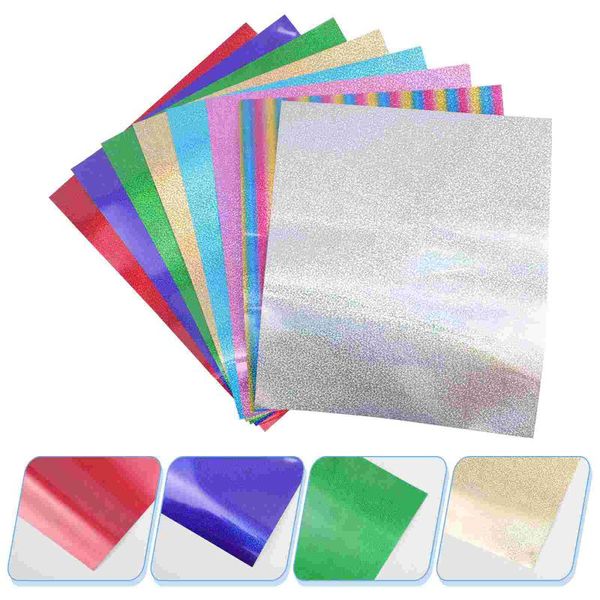 

window stickers 8pcs heat transfer films diy engraving stamping (random color)