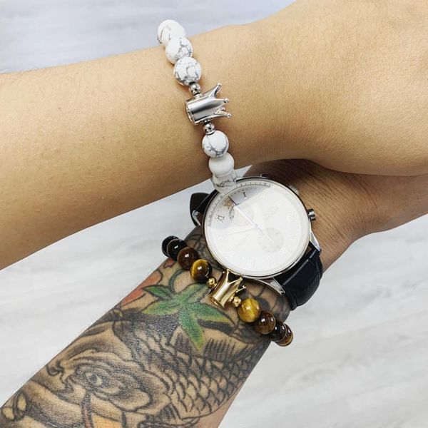 

tennis bracelets for women charm bracelet attractive couples friend charms mens natural stone beads, Golden;silver