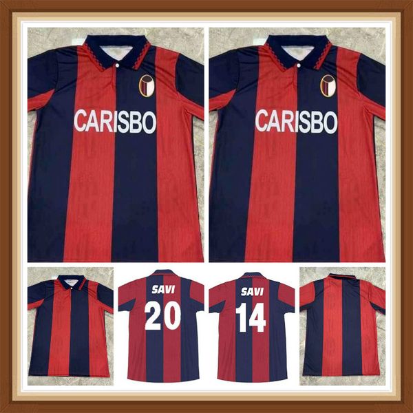 

1995 1996 retro bologna classic home soccer jersey 95 96 maillots de foot savi ancient football shirt uniform set size s-xxl, Black;yellow