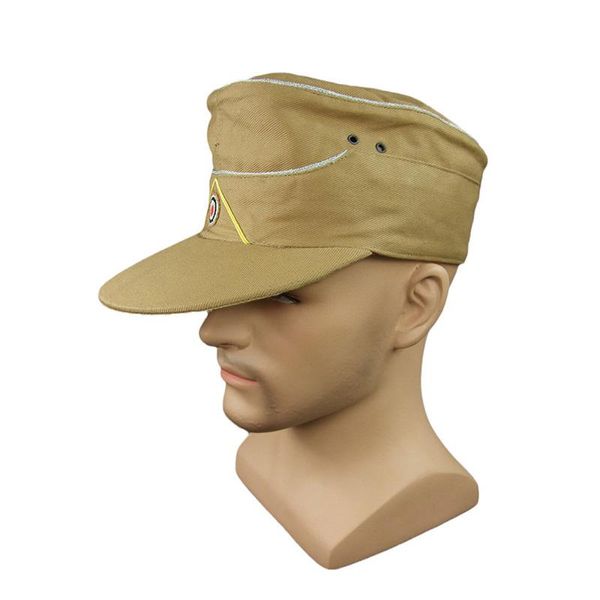 

wide brim hats wwii german dak field cap officer sand, Blue;gray