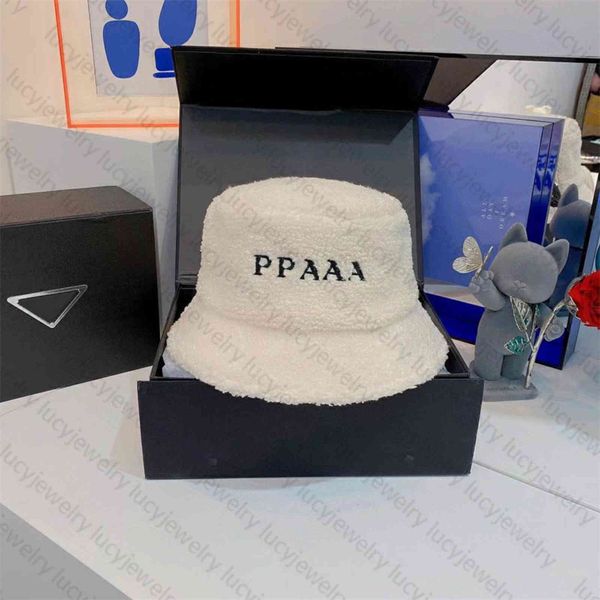 

brand cap designer bucket hat ball s warm plush hats for man woman 4 color quality, Blue;gray