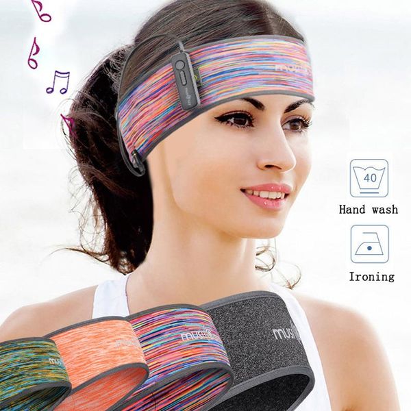 

headsets scarf headset wireless bluetooth cap headphone sleep headband hat soft sports smart run earphone stereo s l size with mic