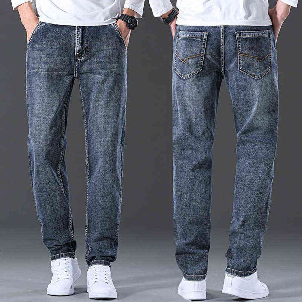 

spring and autumn style 2021 pants loose straight tube fashion comfortable large trousers men's wear, Blue