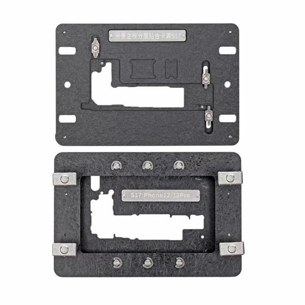 

cell phone repairing tools mijing s17 motherboard fixture for ip12 12pro cpu bga ic positioning desoldering chip tin planting repair