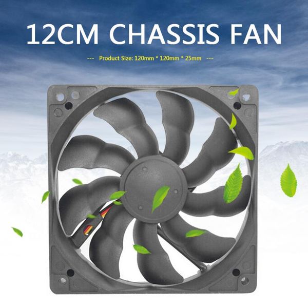 

fans & coolings 12cm computer case hydro bearing fan quiet cooler dc 12v cooling radiator for pc