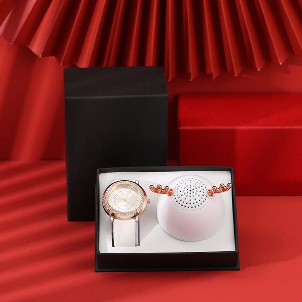 

wristwatches the watch audio two-piece men's quartz set gift, Slivery;brown