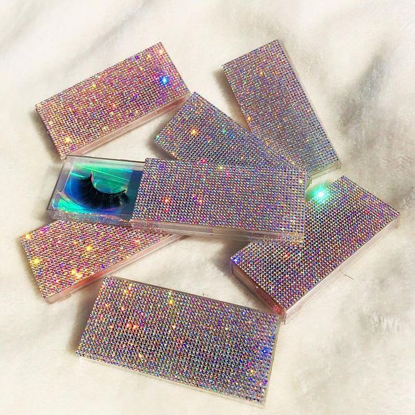 

custom packaging glitter rhinestone lash case 3d 5d mink eyelashes1