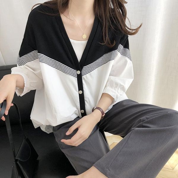 

women's jackets sleek women's blouse with long sleeves, transparent blouse, , spring, nnps, Black;brown