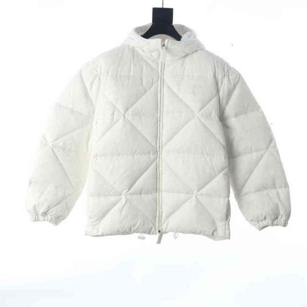

women's down & parkas men and women down same style autumn winter designer geometric triangle recycled nylon jacket anti-wrinkle windpr, Black