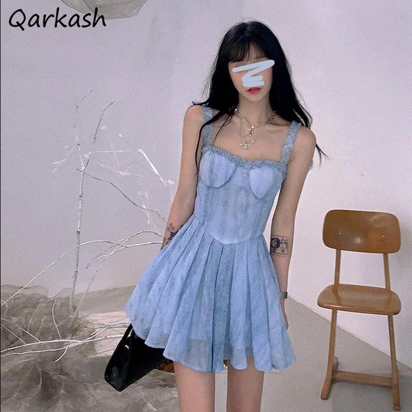 

casual dresses dress women spaghetti straps fit and flare mini girl summer street holiday clothing edible tree maiden leisure re, Black;gray