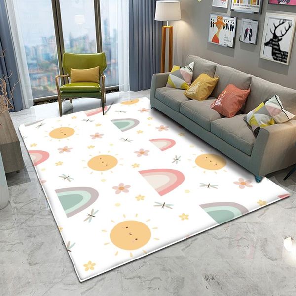 

carpets 2021 simple sun pattern rugs children's for baby home living room bedroom parlor kitchen door floor bath mats carpet