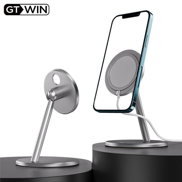 

mag safe phone charger holder aluminium alloy bracket for 12mini 12 pro max magnetic wireless fast charging stand cell mounts & holde holder
