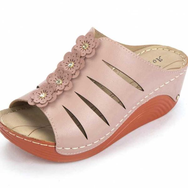 

sandals fashion women waterproof slip on female sandalias casual comfortable outdoor slippers summer wedges shoes wsh4078, Black