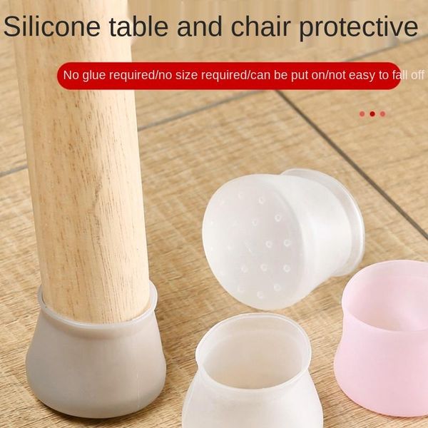 

chair covers 32pcs foot cover silent wear resistant wood floor silicone protective stool anti slip furniture table pad