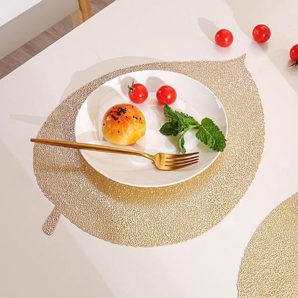 

mats & pads heat insulation place mat anti-slip pvc elastic leaf shape for home