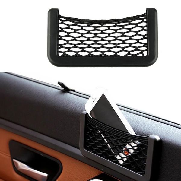 

car organizer 4 pieces creative 15*8 cm automotive bag adhesive visor interior accessories net pockets cell phone debris