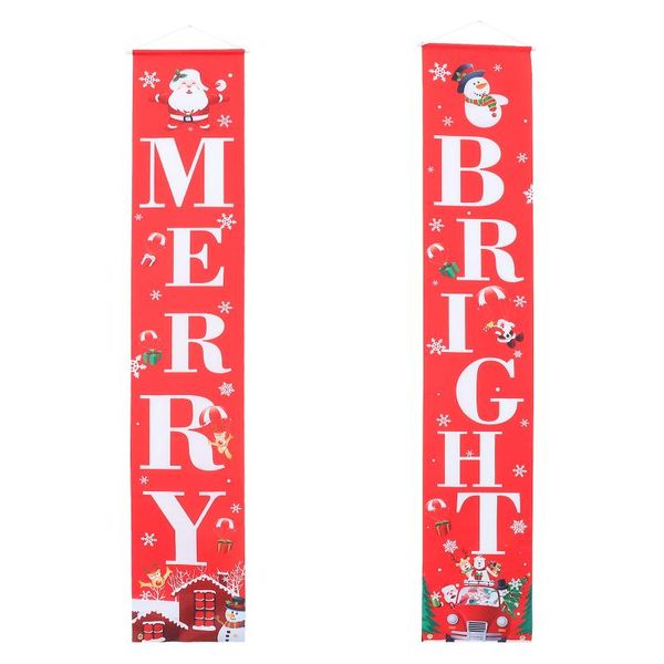 

curtain & drapes 1 pair of christmas door couplet banner xmas decorations