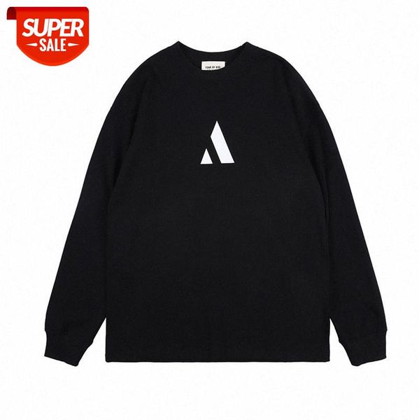 

nagri men's fog letter feaofgodaarmy season 6 main line men and women couples long sleeve t-shirt #hy7r, Black