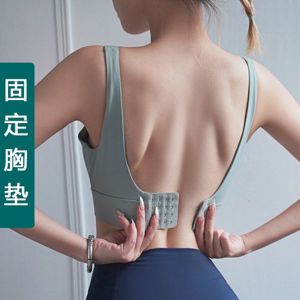 

women's fixed cup sports underwear large yoga bra fitns top, Black;white