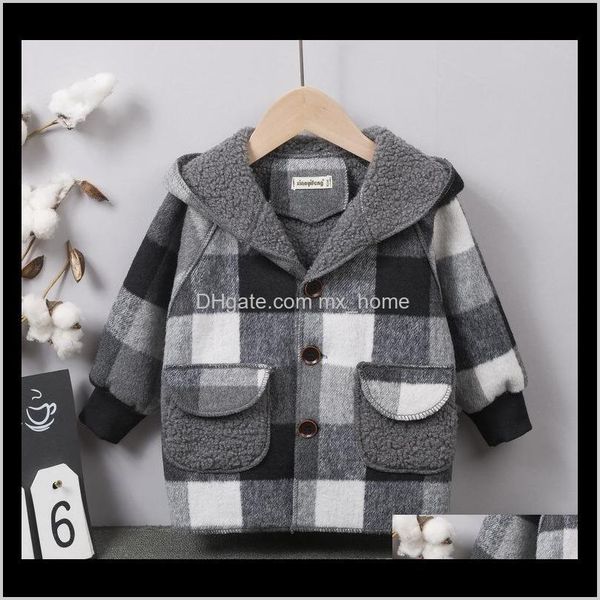 

highend childrens plus velvet thick classic diamond hooded design windbreaker luxury fashion cku0u coat zrudr, Blue;gray