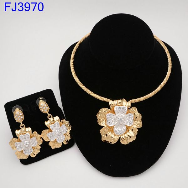 

jewelry sets gold wedding african necklace gift women, Black