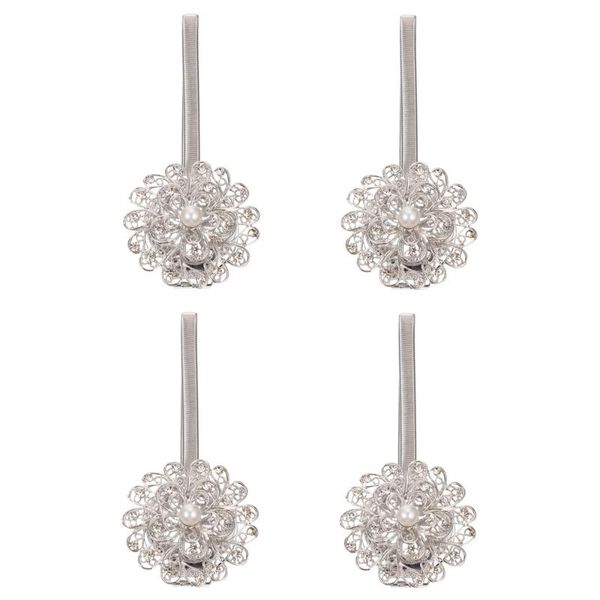 

curtain & drapes 4pcs home exquisite fixing strap magnetic convenient white