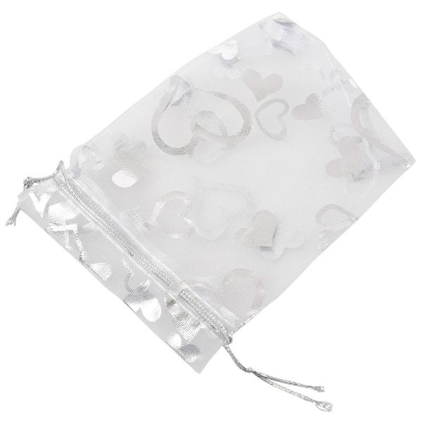 

gift wrap 25x silver organza wedding favor bag pouch 12x10cm