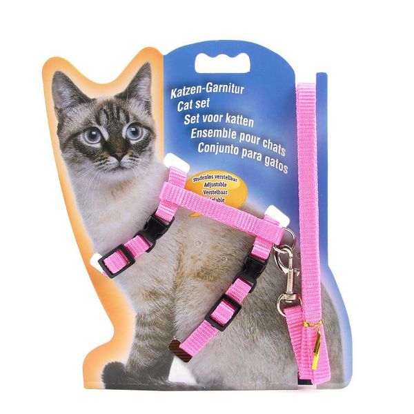 

cat collars & leads 1pc accessories chain leash harness chest strap nylon dog cats collar adjustable kitten away pets