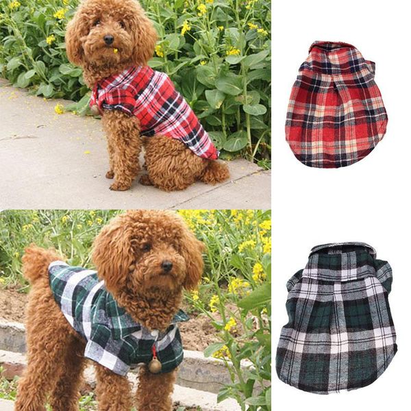 

dog apparel teddy pet clothes for soft summer plaid vest small dogs chihuahua cotton puppy shirts t shirt cat vests