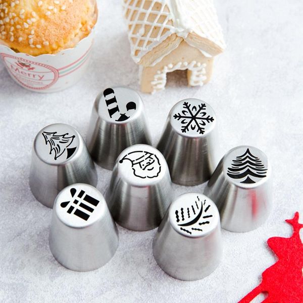 

baking & pastry tools 1pcs christmas series stainless steel tube icing nozzle cream cake decoration tips