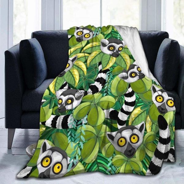 

blankets lemurs throw blanket for couch all seasons suitable fuzzy bed printed