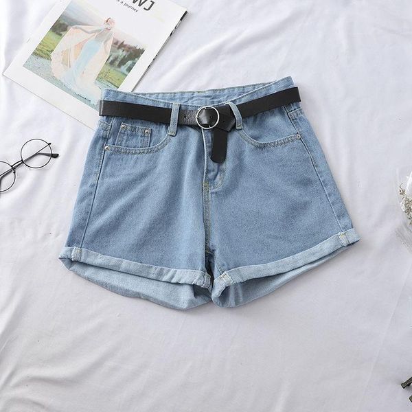 

women's shorts women denim summer crimping solid wide-leg washed slim a-line womens students korean style trendy all-match chic ulzzang, White;black