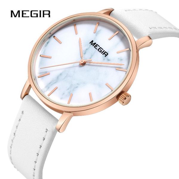 

wristwatches megir women watches watch fashion women's ultra-thin ladies casual clock relogio feminino, Slivery;brown