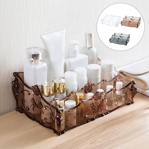 

vintage carved cosmetic storage box makeup brush holder jewelry perfume tray deskdrawer nail organizer sundries casket boxes & bins