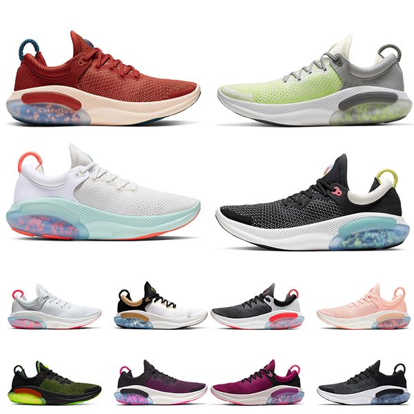 

fashion joyride run fly knit running shoes men womens sneakers trainers platinum tin oreo purple university red black electric green sail gr