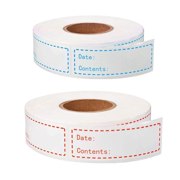 

wall stickers promotion 500 pieces food er labels 1 x 3 inches self-adhesive removable storage refrigerator date easy clean