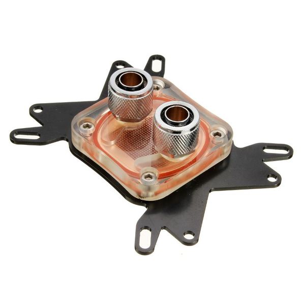 

fans & coolings 50mm copper base cpu water cooling block waterblock gpu double channel for computer radiator universal