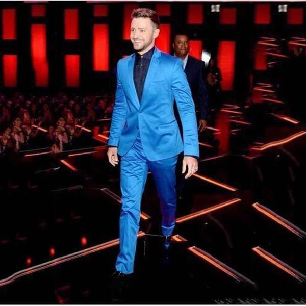 

men's suits & blazers 2021 royal blue banquet formal slim fit two pieces (blazer+pant) wedding groomsmen one button costume homme, White;black