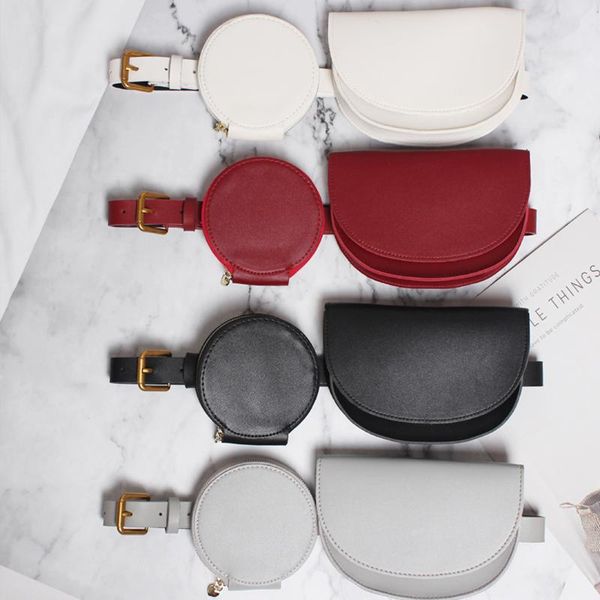 

waist bags bag women fanny packs chest handbag leather purse fashion small phone suit banana female belt womens