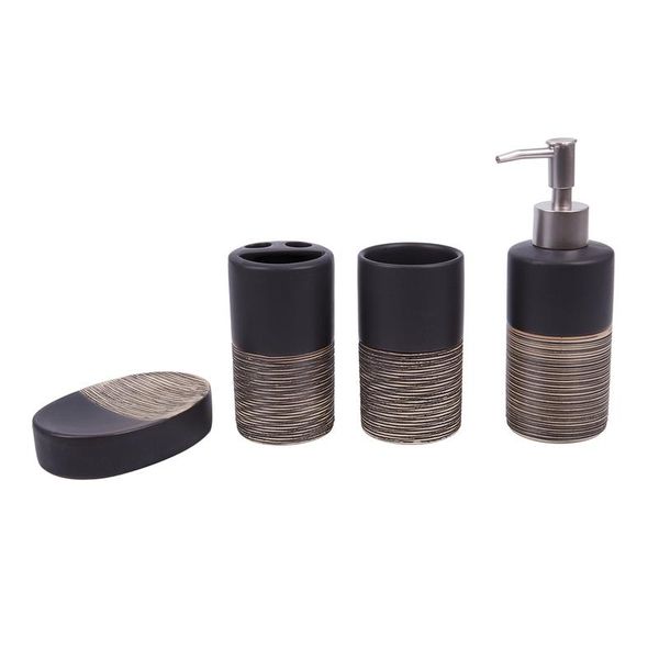

bath accessory set 4pcs porcelain bathroom european ceramic liquid soap dispenser toothbrush holder home decoration