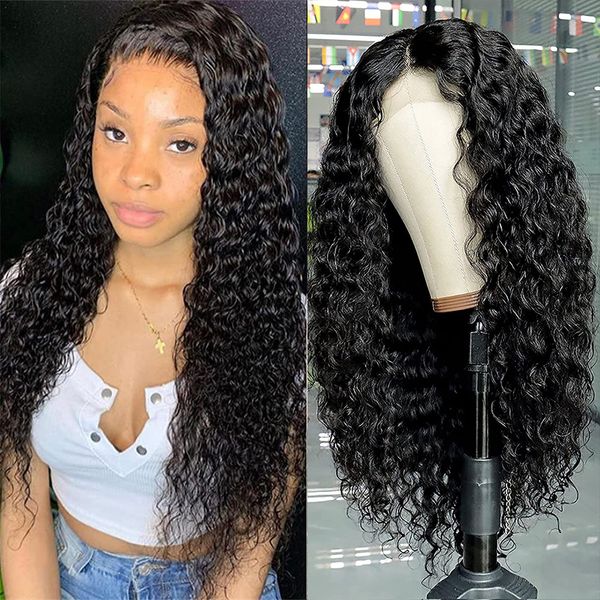 

lx brand water wave lace front wigs pre plucked with baby hair synthetic wig black cosplay wig for women daily use gluelessfactory direct