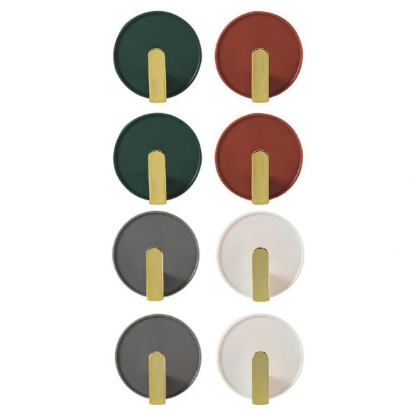 

hooks & rails 4pcs/set clothes hanger self adhesive 360 degree rotation plastic decorative wall punch-storage hook holder for office