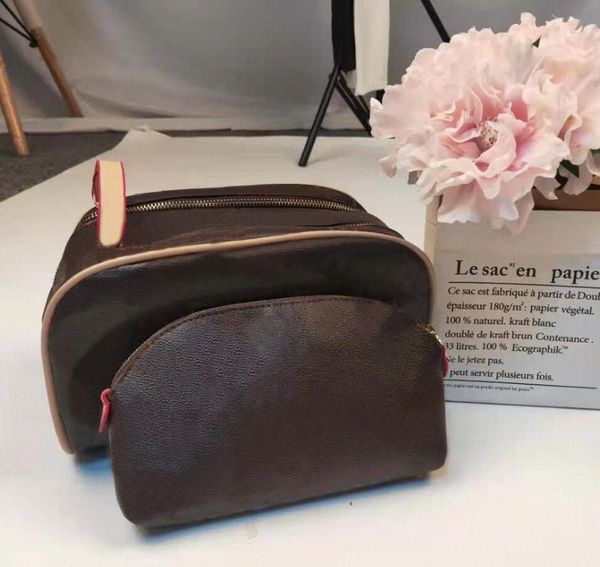 

2-pieces fashion women wash bag large capacity cosmetic bags makeup toiletry purses pouch men travel toilet handbags y9do#