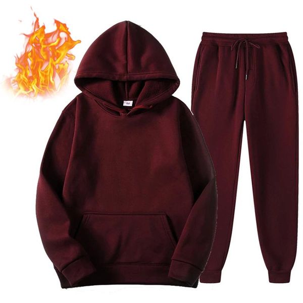 

gym clothing two piece set casual fleece tracksuit women winter women's sets oversized hooded long sleeve hoodie sport pants lady suit, White;black