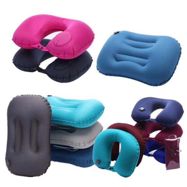 

outdoor pads convenient camping inflatable pillow travel u-shaped